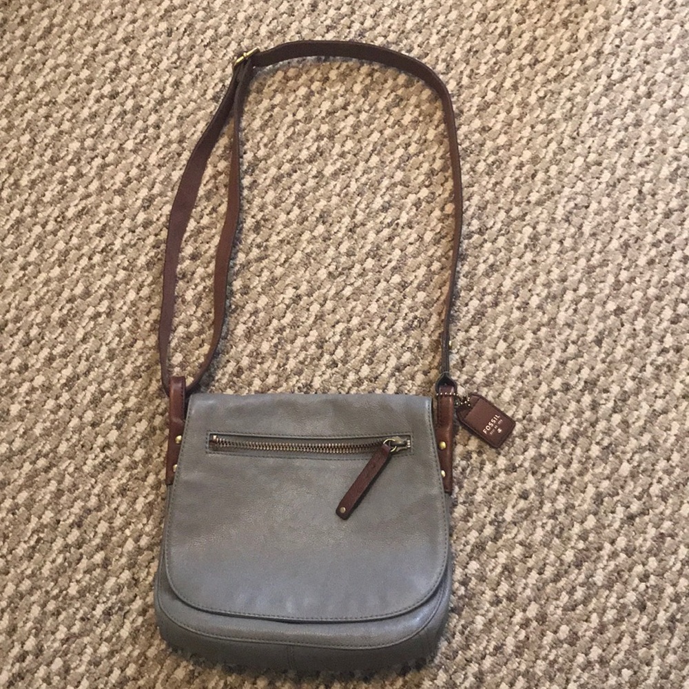 Fossil leather crossbody bag
